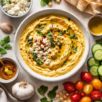 Image of Curry Feta and Garlic Dip