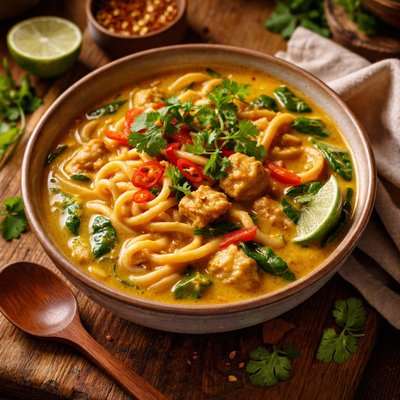 Image of Whole30 Curry Noodle Soup