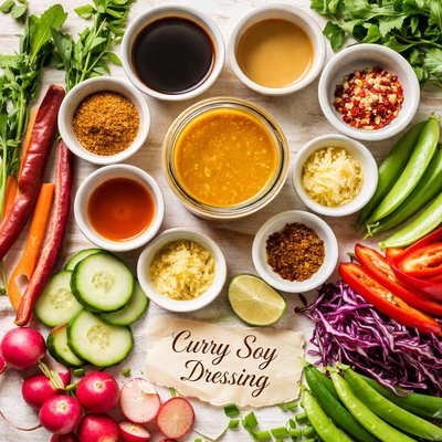 Image of Curry Soy Dressing for Vegetables