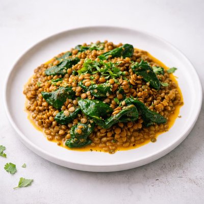 Image of Curry Spiced Lentils Spinach