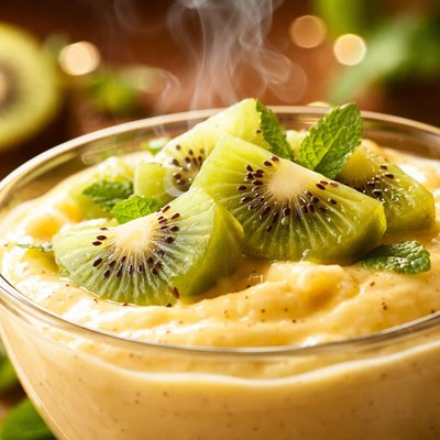 Image of Custard with Kiwi
