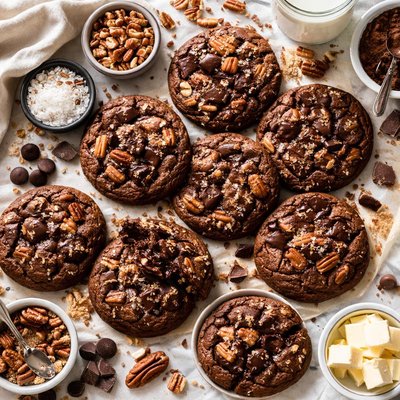 Image of Czech Chocolate Pecan Cookies