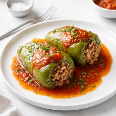 Image of Czech Stuffed Green Bell Peppers