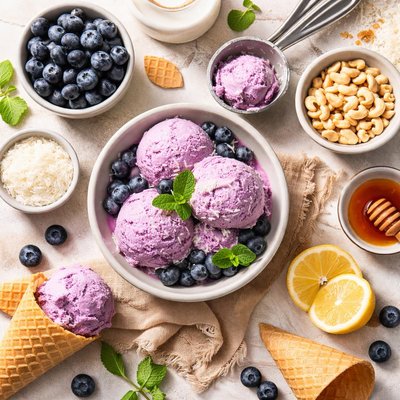 Image of Dairy Free Blueberry Ice Cream