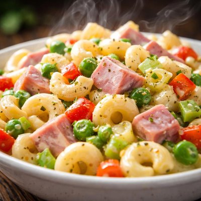 Image of Danish Macaroni Salad with Ham