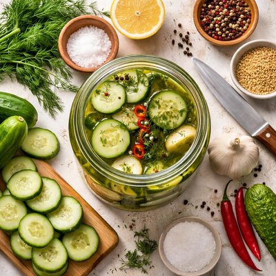 Image of Danish Pickled Cucumbers Syltede Agurker