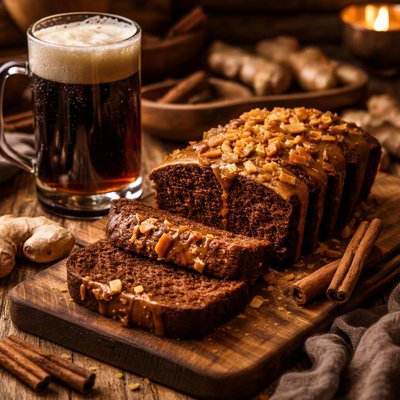 Image of Dark Beer and Fresh Ginger Cake