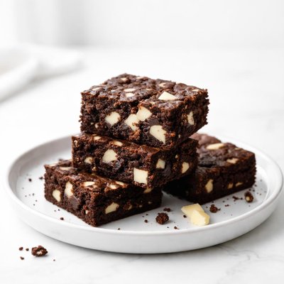 Image of Dark Chocolate Brownies with White Chocolate Chunks