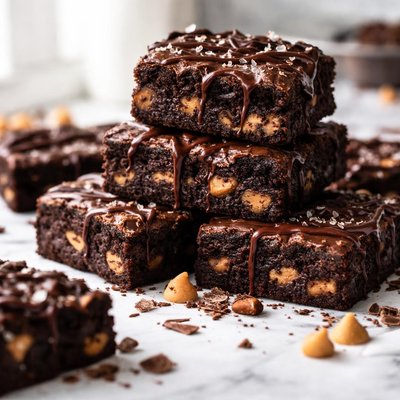 Image of Dark Chocolate Butterscotch Brownies