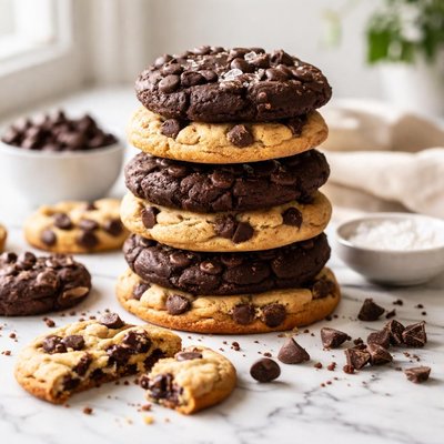 Image of Dark Chocolate Chip and Vanilla Cookies