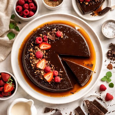 Image of Dark Chocolate Flan