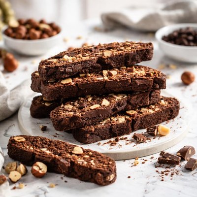 Image of Dark Chocolate Hazelnut Biscotti