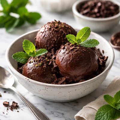 Image of Dark Chocolate Mint Sorbet