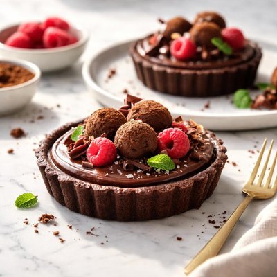 Image of Dark Chocolate Truffle Tarts