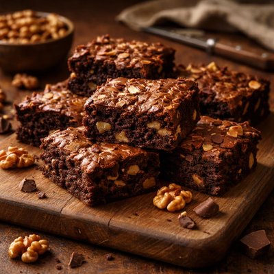 Image of Dark Chocolate Walnut Brownies