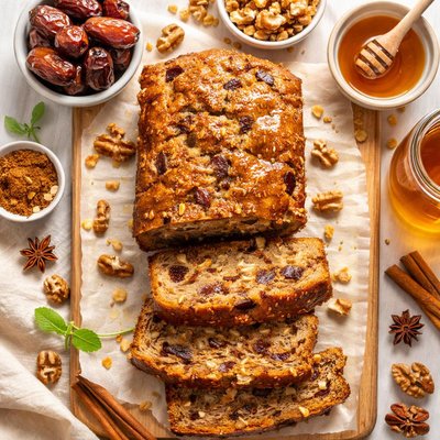 Image of Date Honey and Walnut Loaf