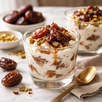 Image of Dates and Cream a Dessert from Oman