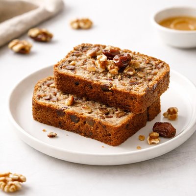 Image of Dates and Walnuts in a Loaf