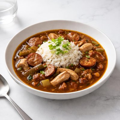 Image of Day After Thanksgiving Turkey and Sausage Gumbo