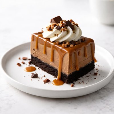Image of Decadent Caramel Chocolate Cheesecake