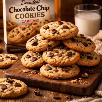 Image of Decadent Chocolate Chip Cookies Cake Mix