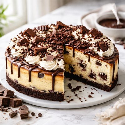 Image of Decadent Chocolate Chunk Cheesecake