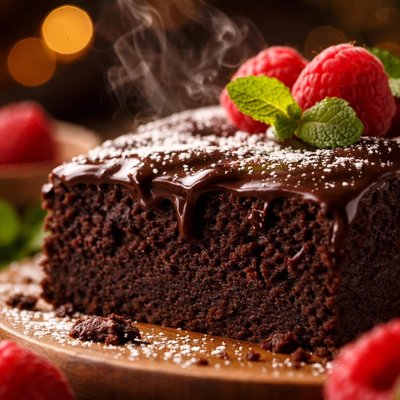 Image of Torta vegana de chocolate decadente