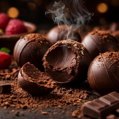 Image of Decadent Dark Chocolate Truffles