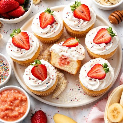 Image of Deceptively Delicious Angel Food Cupcakes