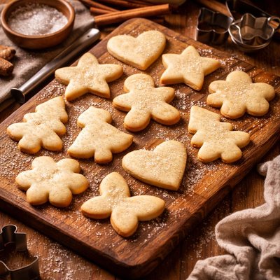 Image of Decorated Cut Out Cookies Without Frosting