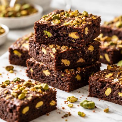 Image of Deep Chocolate Pistachio Brownies