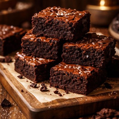Image of Deep Dark Rich Fudgy Brownies
