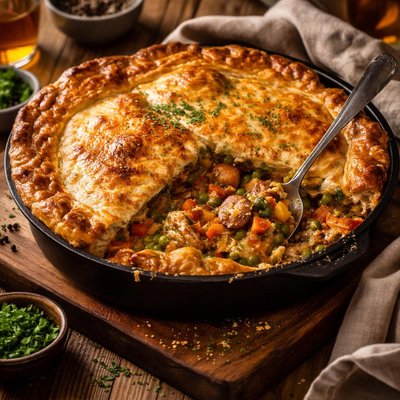Image of Deep Dish Cajun Chicken Pot Pie