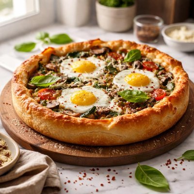 Image of Deep Dish Florentine Pizza