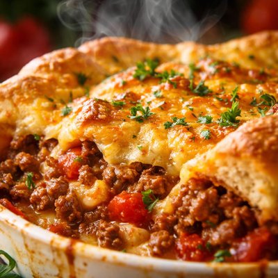 Image of Deep Dish Hamburger Casserole