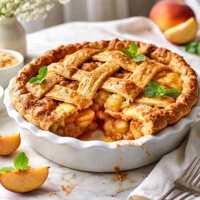 Image of Deep Dish Peach Pie