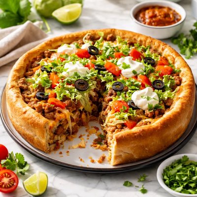 Image of Deep Dish Taco Pizza