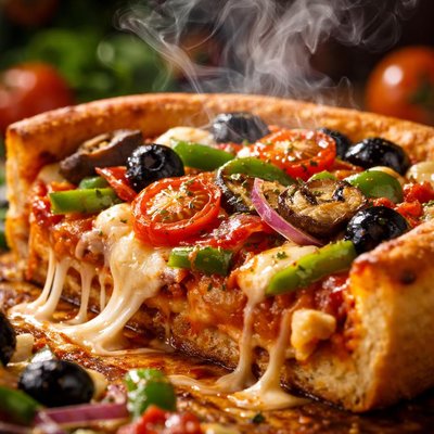 Image of Deep Dish Veggie Pizza
