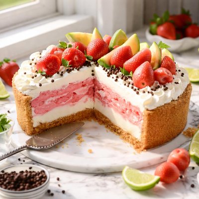 Image of Deep Dish Watermelon Ice Cream Cake