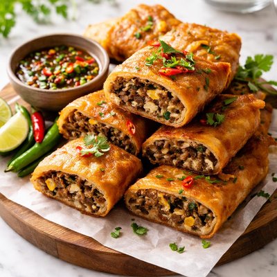 Image of Deep Fried Beef Rolls Martabak Telur