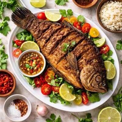 Image of Deep Fried Tilapia Fish