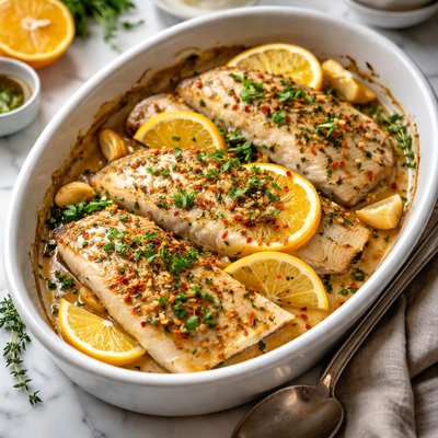 Image of Delectable Baked Orange Roughy
