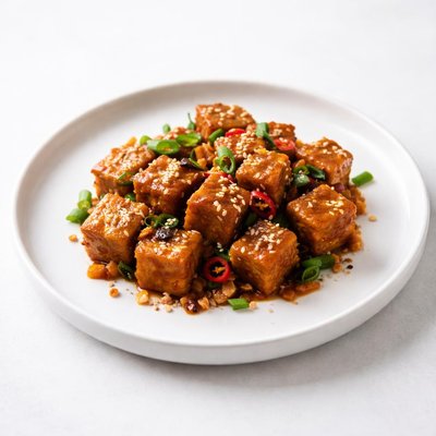 Image of Delectable Spicy Sweet and Salty Tofu