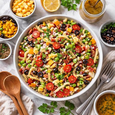 Image of Deli Style Pasta Salad with Dressing