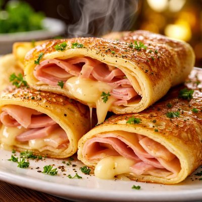 Image of Delice Lorraine Crepes with Cheese Ham Filling
