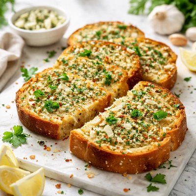 Image of Delicious and Easy Herbed Garlic Bread