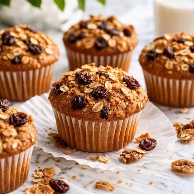 Image of Delicious and Effective Crunchy Raisin Bran Muffins