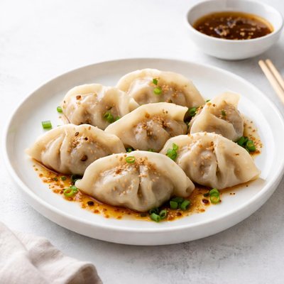 Image of Delicious Asian Pork and Cabbage Dumplings