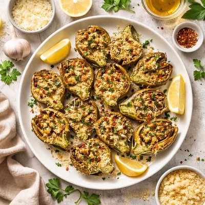 Image of Delicious Baked Artichoke Hearts