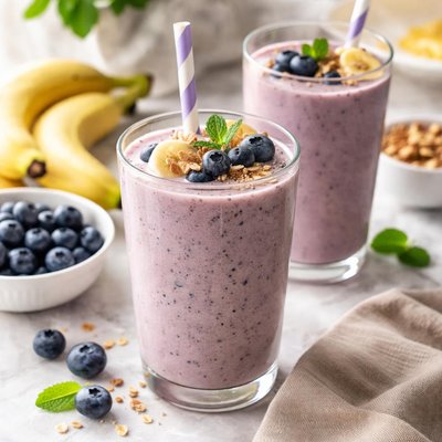 Image of Delicious Banana Blueberry Smoothie
